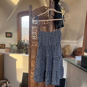Abercrombie & Fitch Navy Checkered Skirt